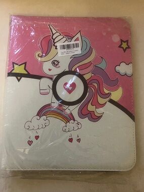 Card Collection Binder 900 Pockets Pink-White Unicorn Zipper - New